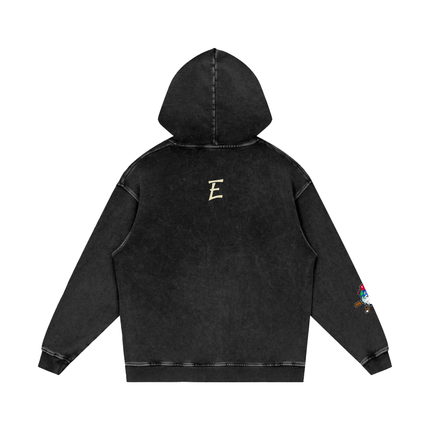 Snow Washed Loose Cotton Hoodie