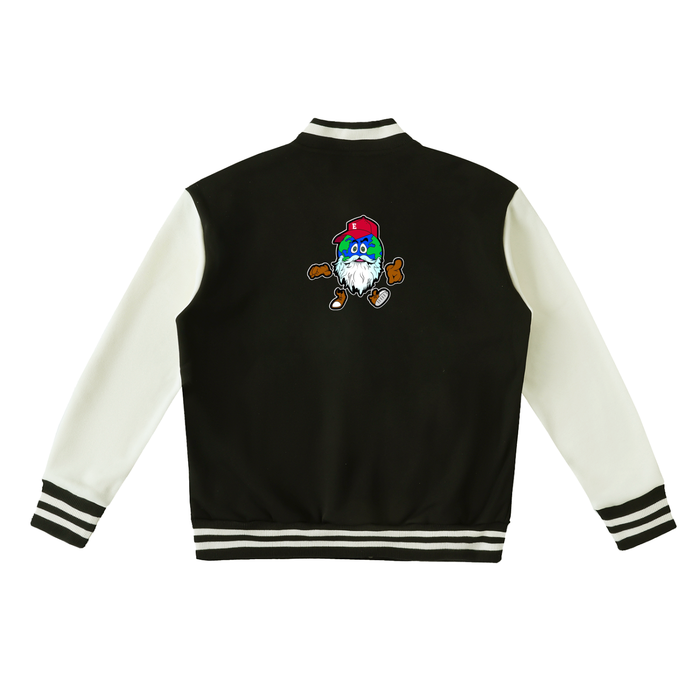 Two-Tone Fleeced Varsity Jacket