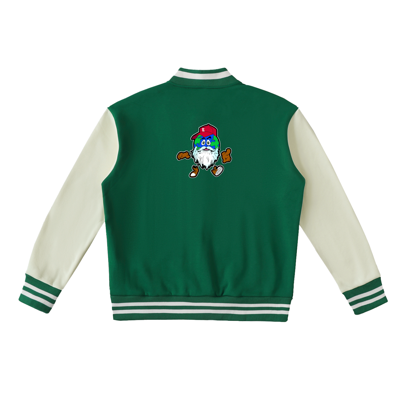 Two-Tone Fleeced Varsity Jacket