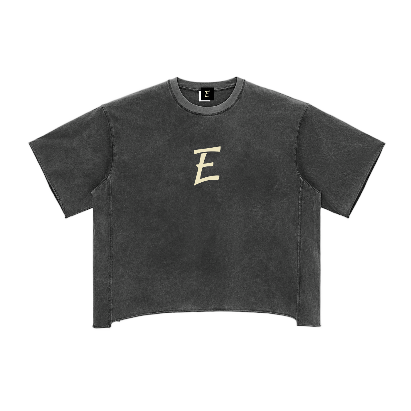Raw Edge Snow Washed Boxy T-Shirt
