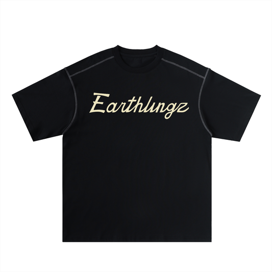 Oversized Contrast-Stitched Cotton Tee