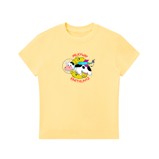 Cow jetpack Essential Bodycon Crewneck T-Shirt